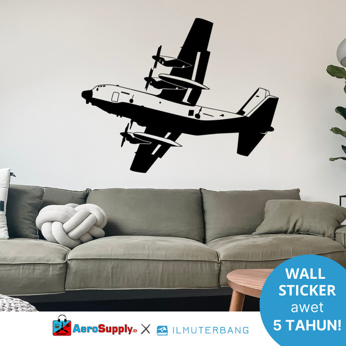 LOCKHEED C-130 HERCULES WALL STICKER PREMIUM - ilmuterbang