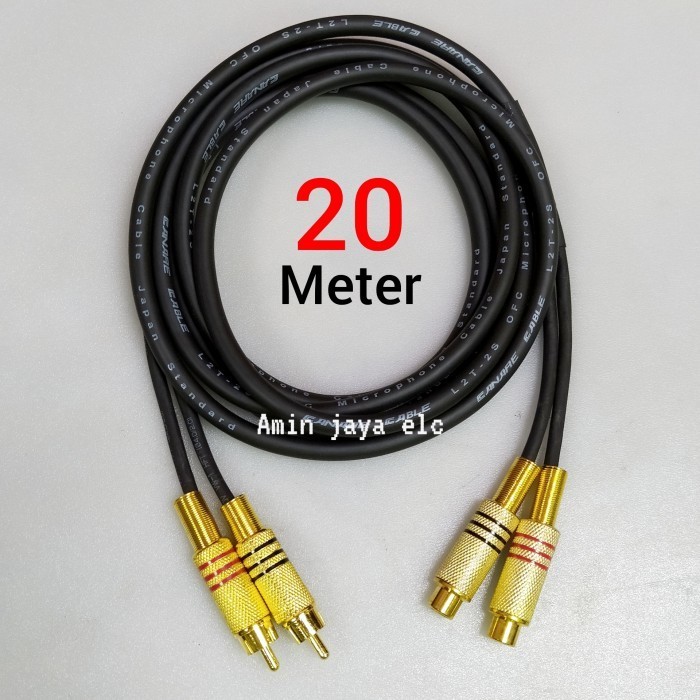 WS99 Kabel jack rca male to female panjang 20 meter