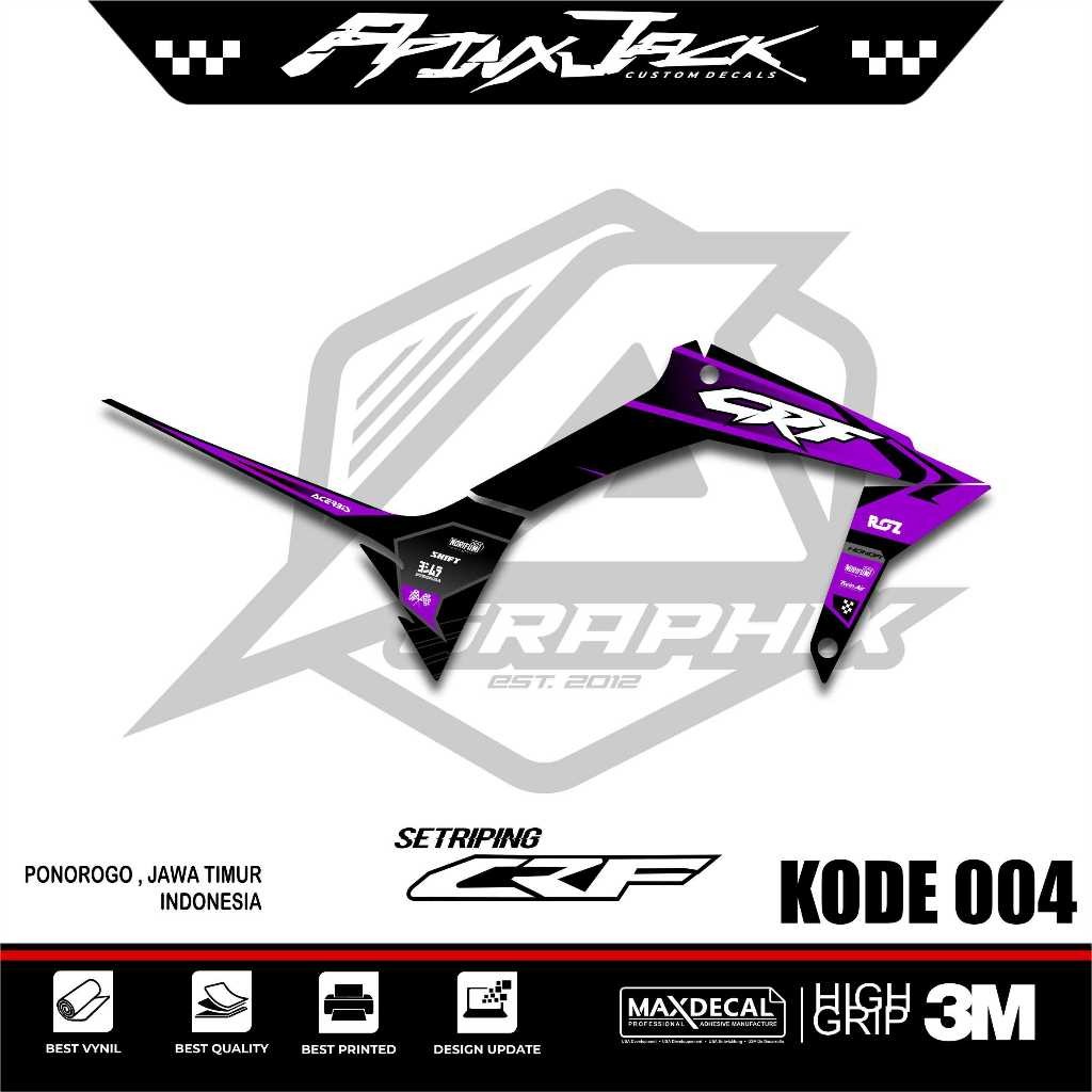 STRIPING CRF 150 L KODE 004 / STIKER CRF 150 L KEREN