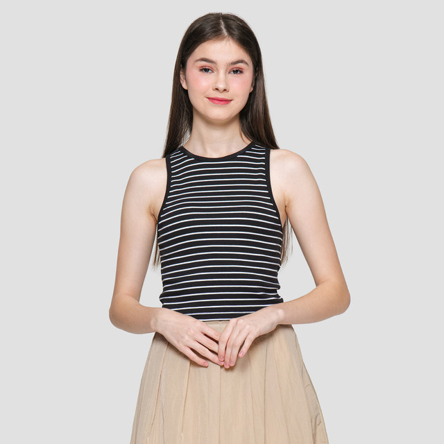 Nevada Rib Stripe Tanktop Wanita 121586919