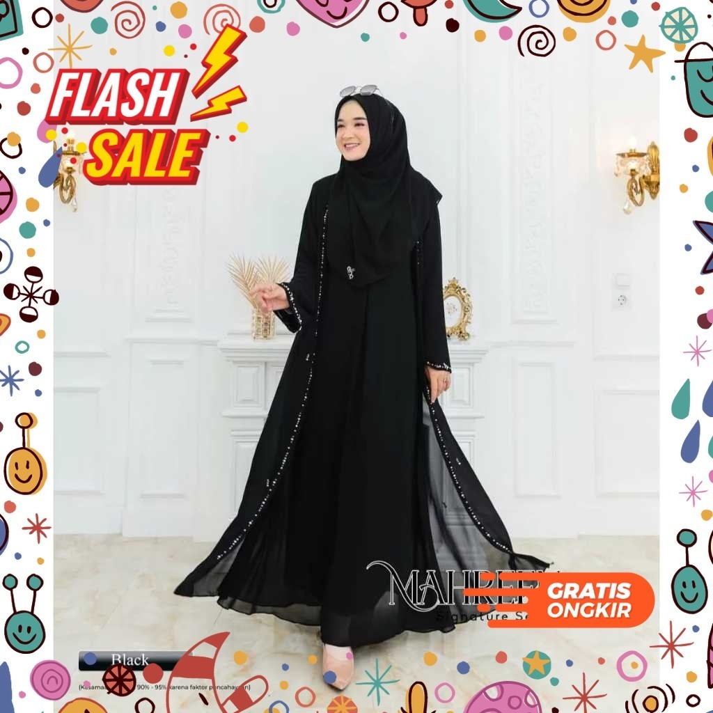 MEGASALE / GAMIS ABAYA TURKEY SET PHASMINA / GAMIS ABAYA MALAY SET PHASMINA / GAMIS ABAYA HITAM / GA