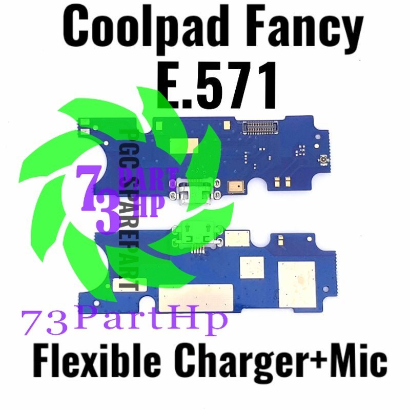 Original Flexible Connector PCB Charger & Mic Coolpad Fancy E571 - Flexibel Fleksibel Konektor - 73P