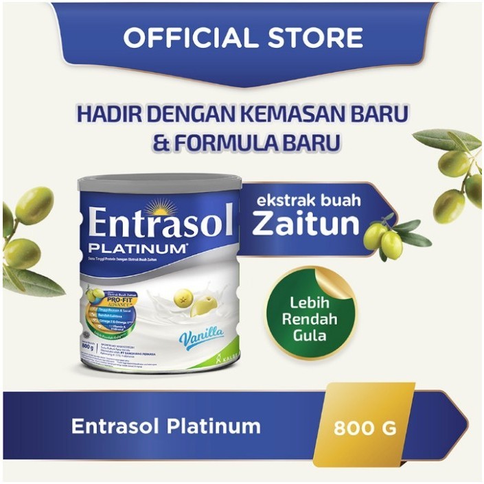 

ENTRASOL PLATINUM 800GR SUSU TINGGI PROTEIN UNTUK LANSIA RASA VANILLA