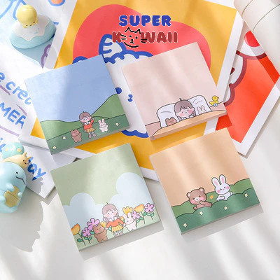 

SuperKawaii - [SK187] Sticky notes berbagai motif dan warna / memo variasi warna / cute memo / sticky notes cartoon / memopad animal