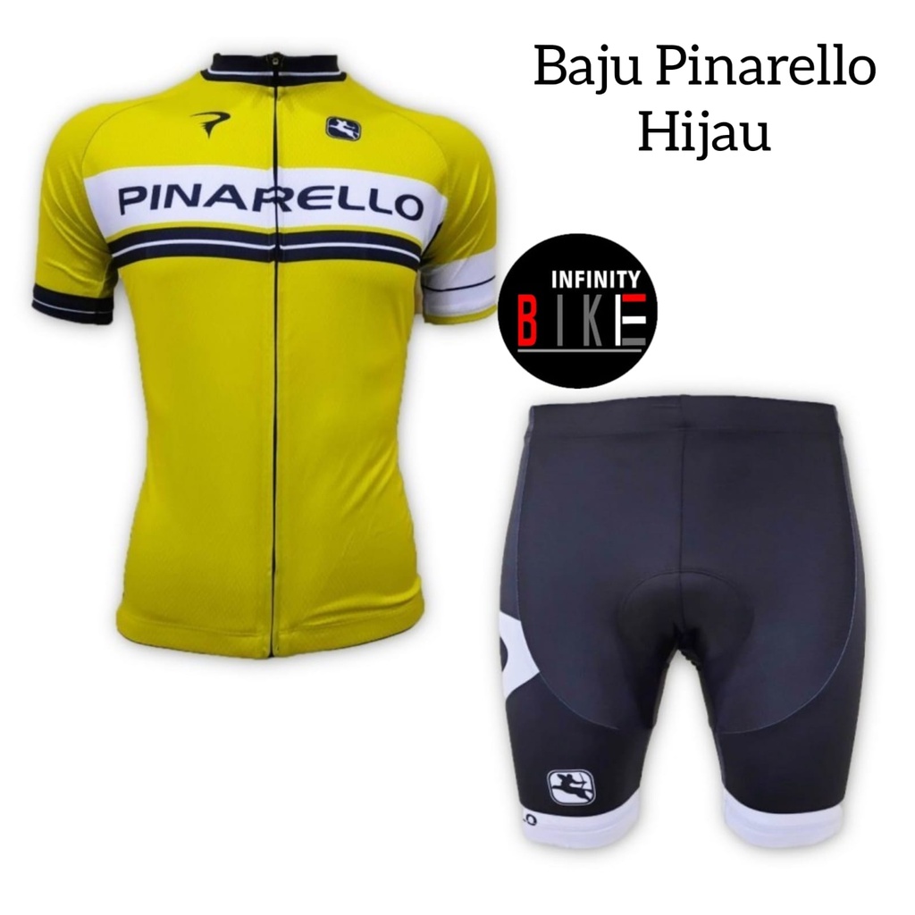 Baju Kaos Sepeda Jersey Pinarello Import Setelan Set Celana Padding