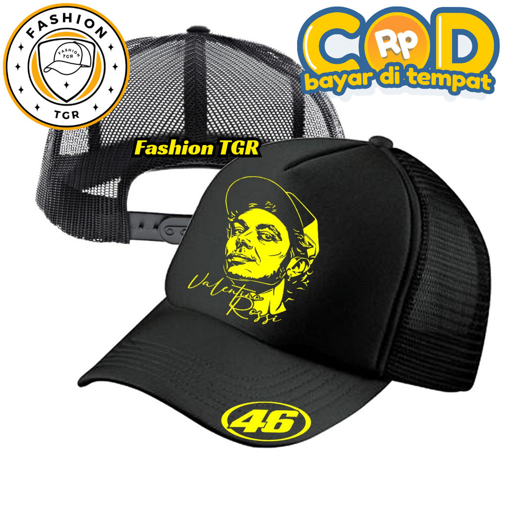 Fashion TGR Topi Trucker VALENTINO ROSSI - Topi Distro VALENTINO ROSSI Logo - Topi VALENTINO ROSSI P