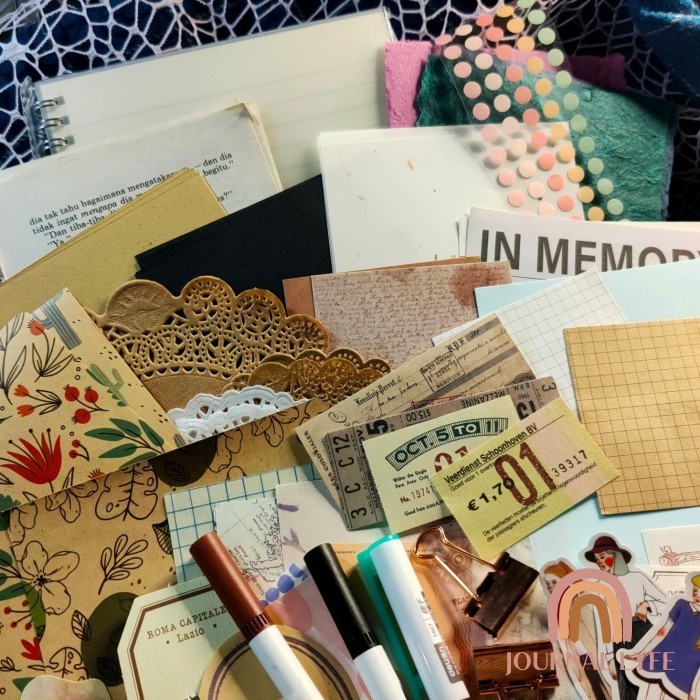 

UPGRADED JOURNAL KIT/SCRAPBOOK KIT Lengkap 150++ pcs LENGKAP - Ruled/Bergaris