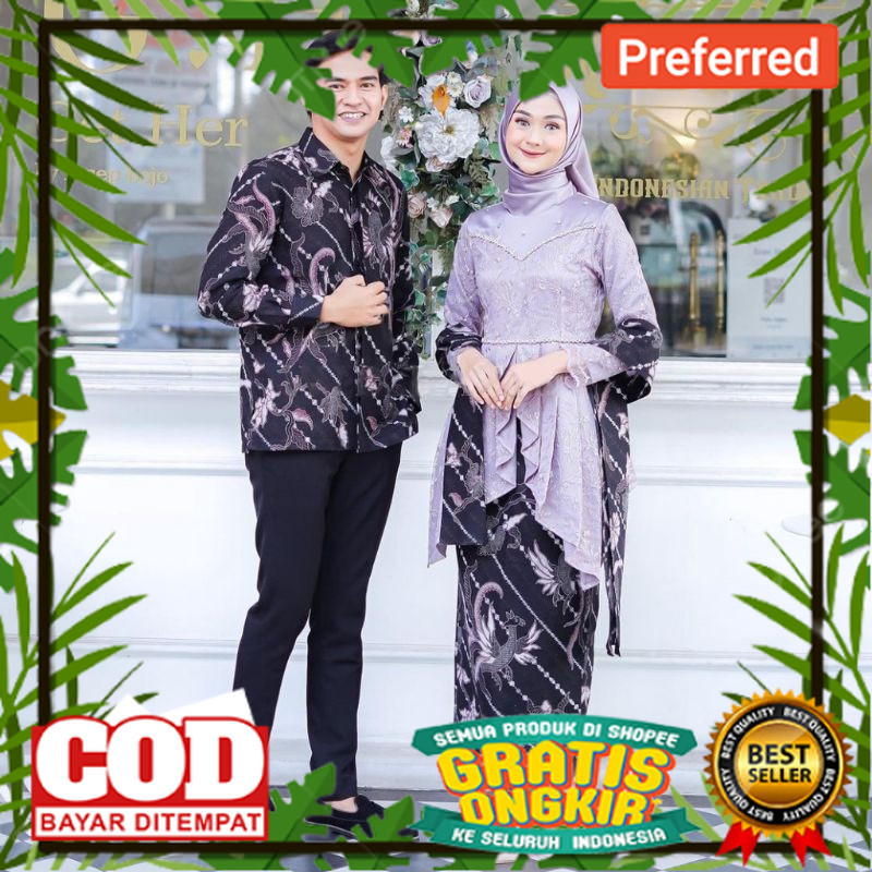 BAJU BATIK COUPLE TERBARU MURAH MODERN BRUKAT KELUARGA SET COUPLE BATIK PREMIUM BAJUBATIK COUPLE KEL