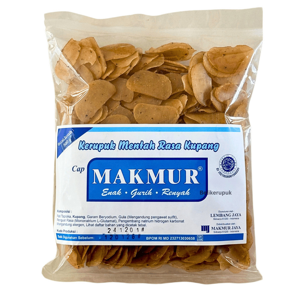 

Makmur Kerupuk Kupang Mentah 500g | Krupuk Kupang Cap Makmur