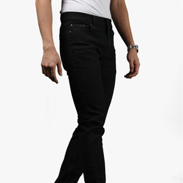 HEYMALE DENIM SLIM FIT PANTS BLACK - 32