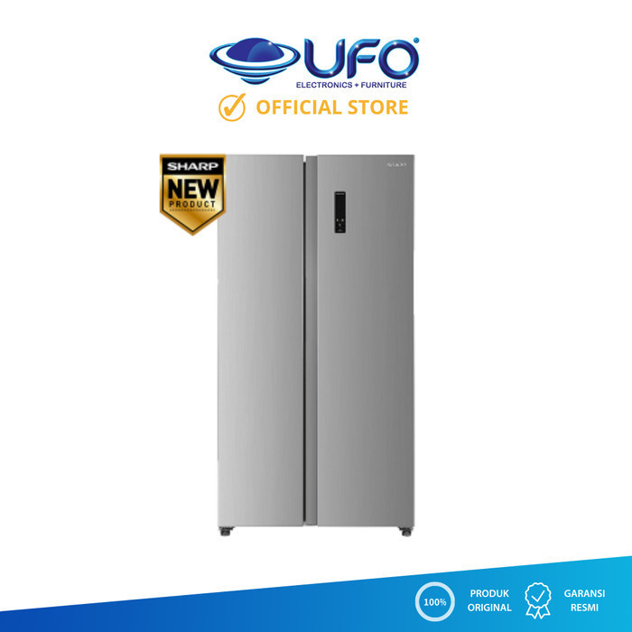 Sharp Kulkas 2 Pintu Side By Side 442L Inverter SJIS50MASL
