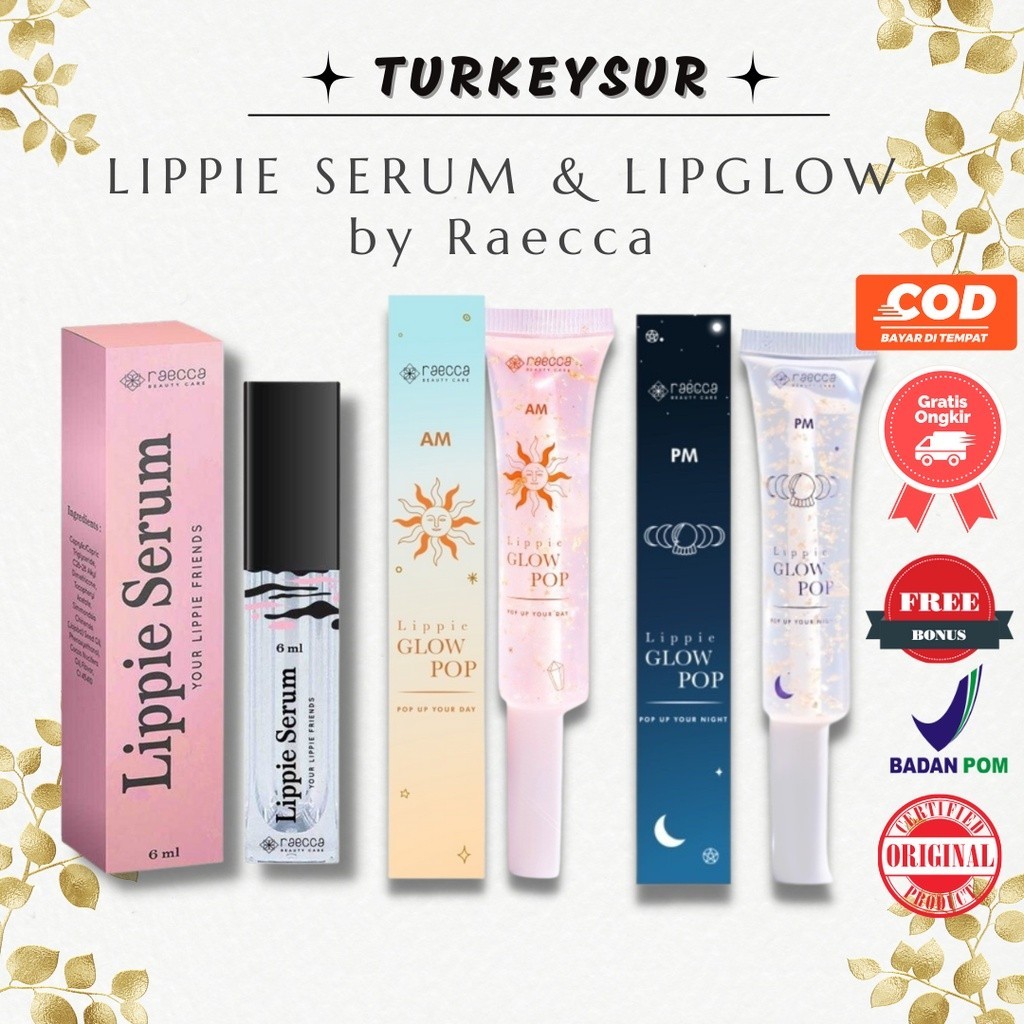Lippie Serum By Raecca Lippie Glow Pop AM PM Glow Up Tint By Raecca Lip Serum Bibir 6ml Original Ful