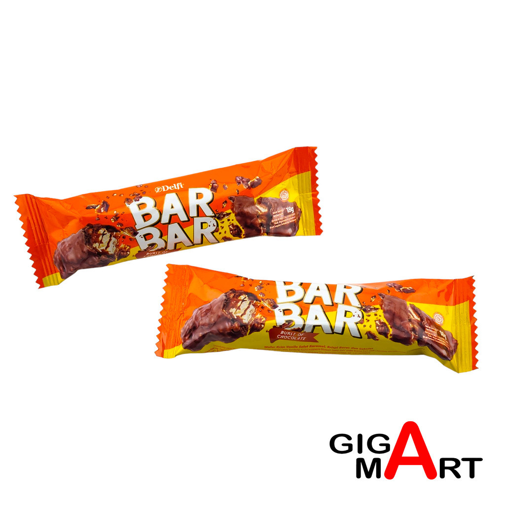 

Delfi Bar Bar Wafer Krim Salut Cokelat - Netto 18 gr