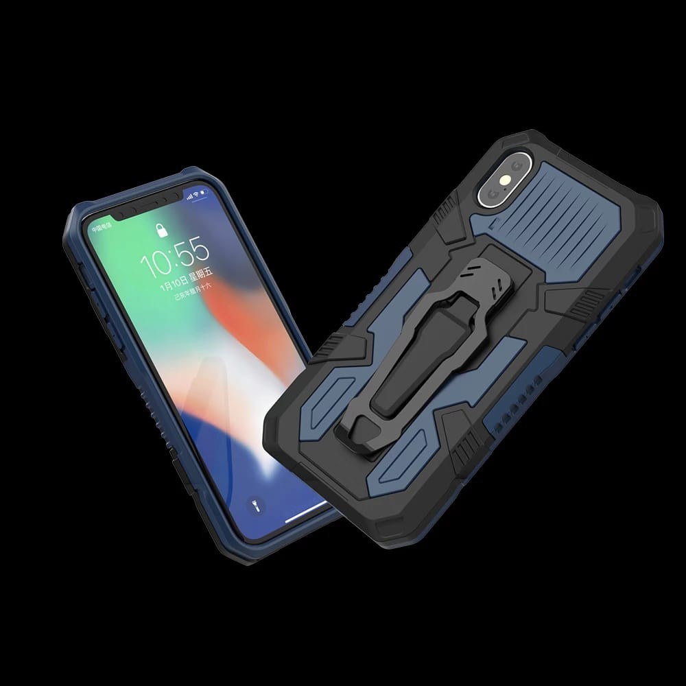 CASE HP IPHONE X / XS / XS MAX / XR CASING STANDING BACK KLIP HARD CASE HP ROBOT NEW COVER