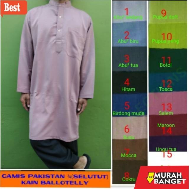 Baju timur tengah pria- [JUMBO/SUPER JUMBO] ATASAN KURTA/GAMIS PAKISTAN SELUTUT XXL / JUMBO XXXL / S