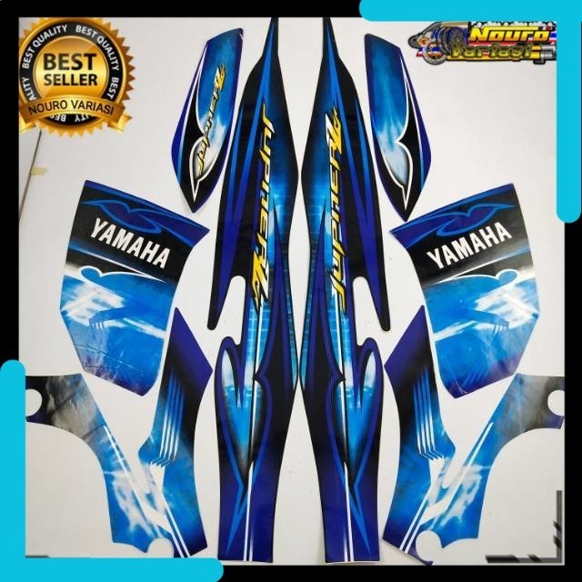 striping yamaha jupiter z biru 2009 2010 stiker list body motor standar berkualitas  mantap nazia