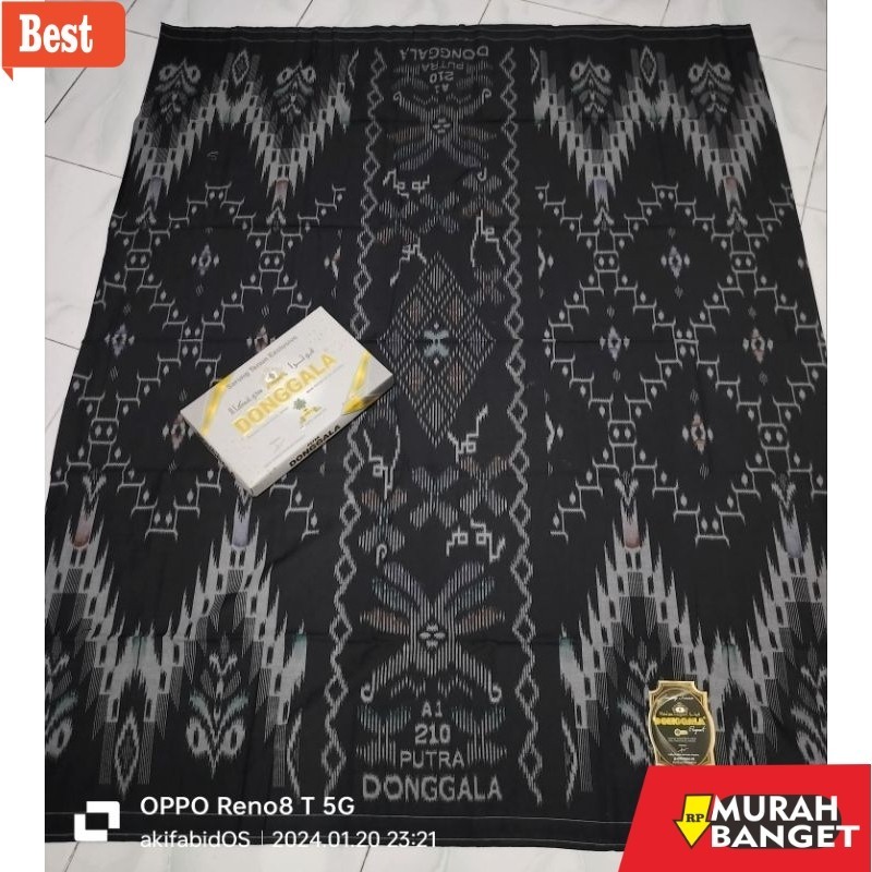 Sarung idaman- -akifabidOS- ECER dan GROSIR sarung DONGGALA sarung PUTRA DONGGALA hitam motif oman s
