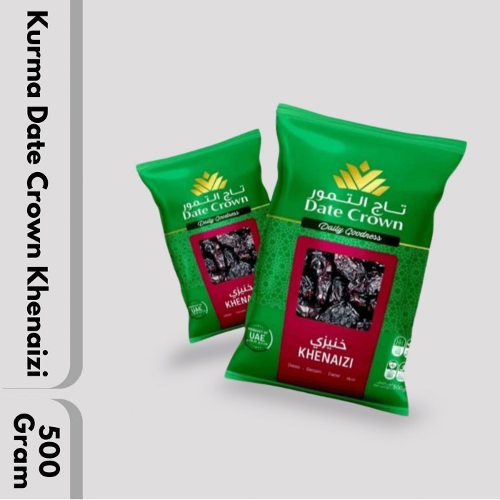 

Kurma Date Crown Kheneazi / kheneazi 500 gr kemasan pouch