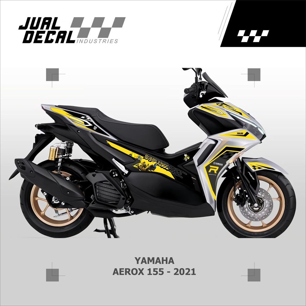 Stiker variasi motor AEROX 155 2021 - motif TRANSFORMER | Striping motor AEROX 155 NEW