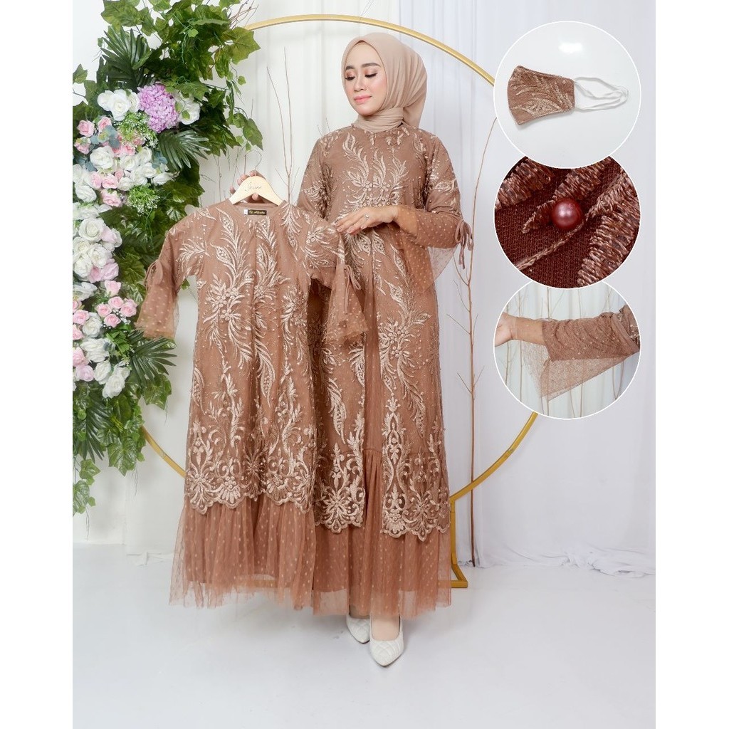 PROMO [ COD ] Couple gamis modern ibu dan anak gamis muslim gamis pesta gamis wisuda gamis tunangan 
