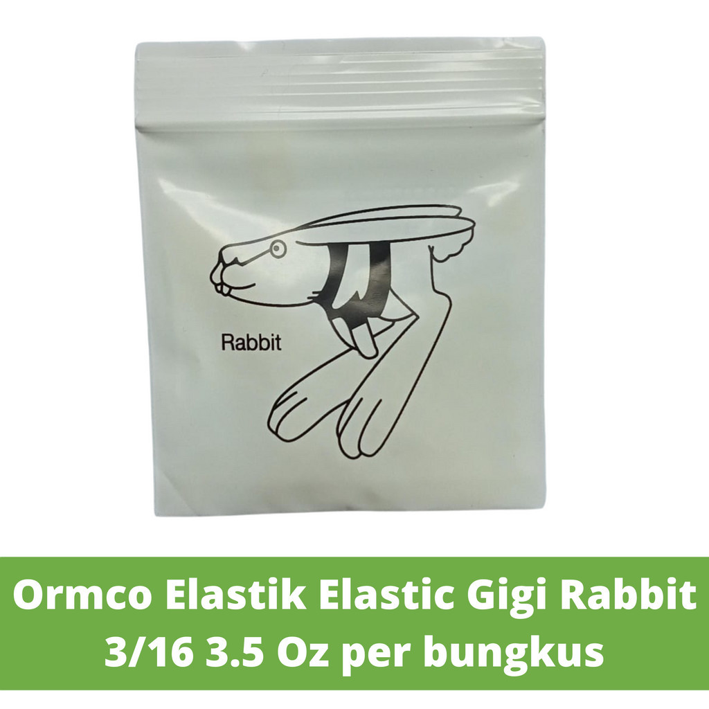 Ormco Elastik Elastic Gigi Rabbit, Quail, Ram, Bear, Fox  per bungkus