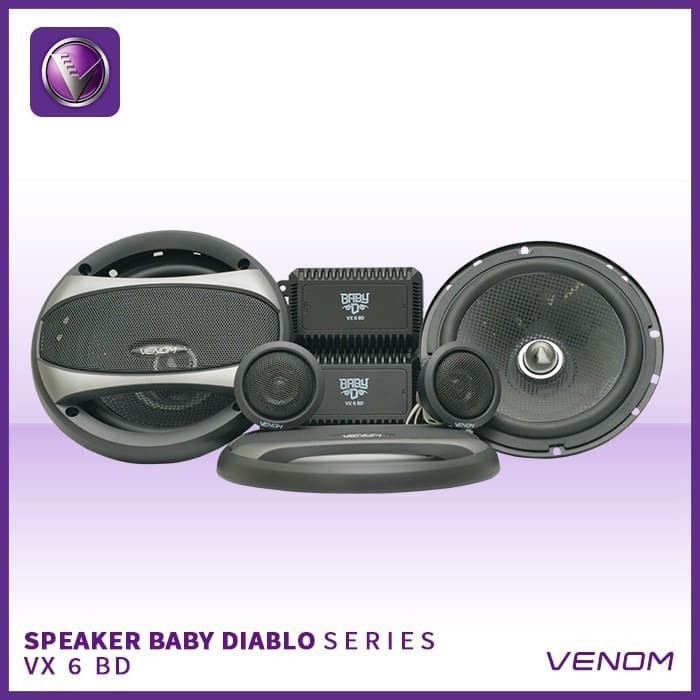 Speaker Split Mobil Venom VX 6 BD VX6BD Baby Diablo 6 Inch Speaker Split Original