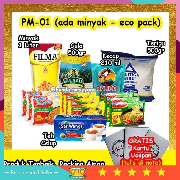 

Kado Hampers Murah Unik / [ADA MINYAK] #PM-01 Paket Sembako ((Hampers Parsel Parcel Hari Raya Hemat Murah Lengkap Komplit Belanja Bulanan (cocok untuk bingkisan ke orang tersayang) bansos hampers Parsel tas goodie bag free kartu ucapan))