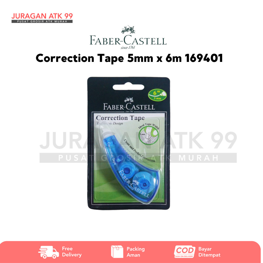 

Correction Tape Tipe-X Ergonomic Design Faber Castell 5mm x 6m 169401