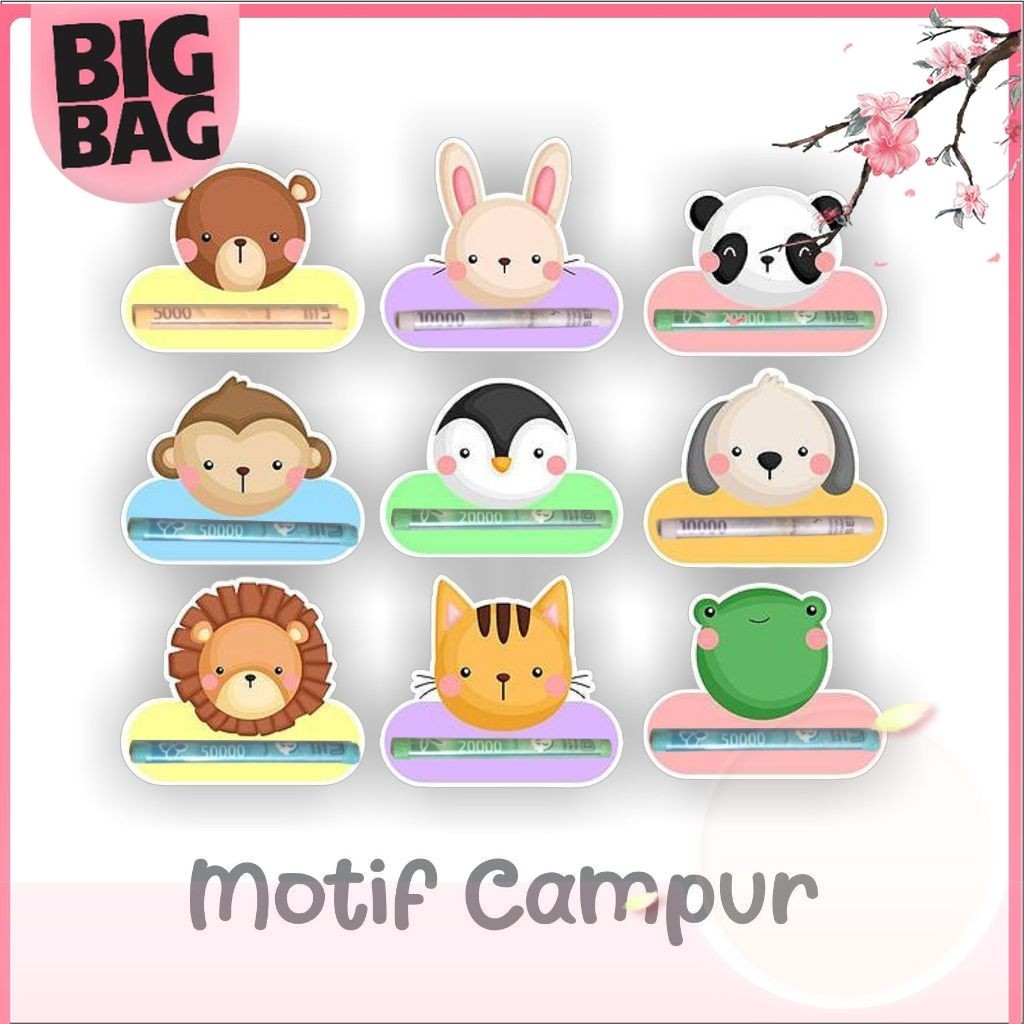 

(isi 5 pcs) Amplop Lebaran Amplop Sedotan Tema Animal - Edisi Lebaran Bigbag_Shop