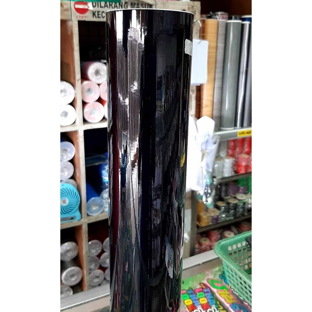 skotlet profix hitam glossylebar 45 cm x panjang 1 meter stiker hitam stiker motor hitam glossy skot