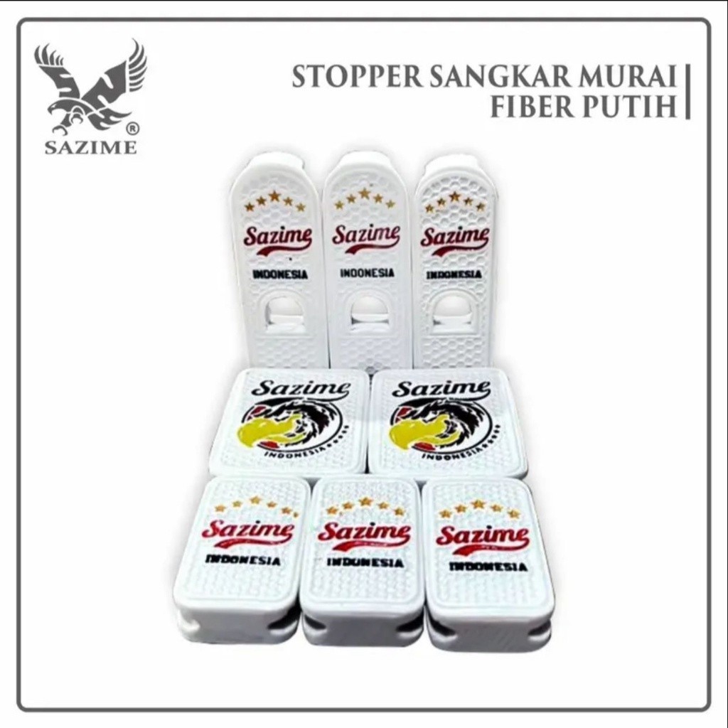 JUAL STOPER SAZIME KACER SANGKAR KOTAK VARIASI FIBER PUTIH AKSESORIS KANDANG BURUNG DUDUKAN CEPUK