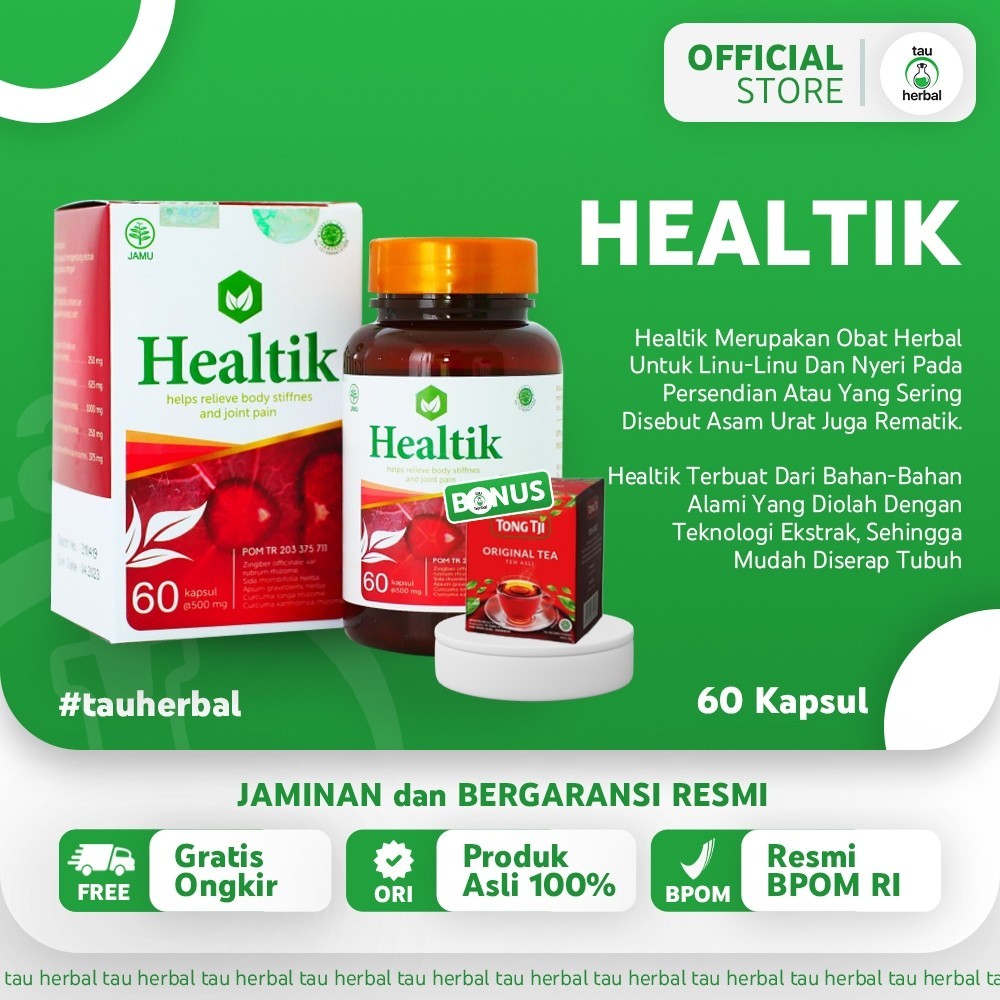 

[GROSIR] OBAT ASAM URAT HEALTIK ASLI ORIGINAL UNTUK NYERI SENDI REMATIK 100% HERBAL HALAL RESMI BPOM