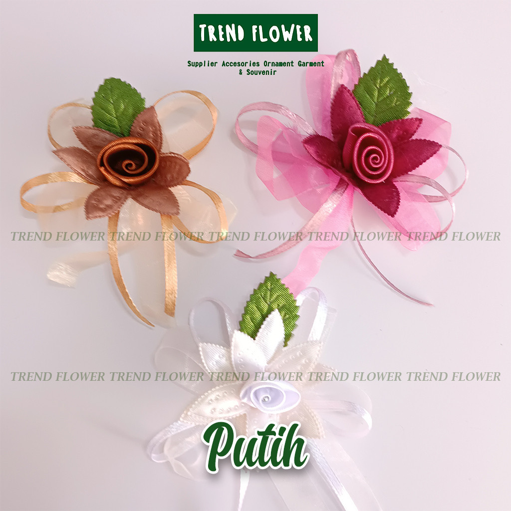 Bunga R3 Aurora B US ungu pita kecil -  aksesoris-hiasan souvenir hampers idulfitri lebaran