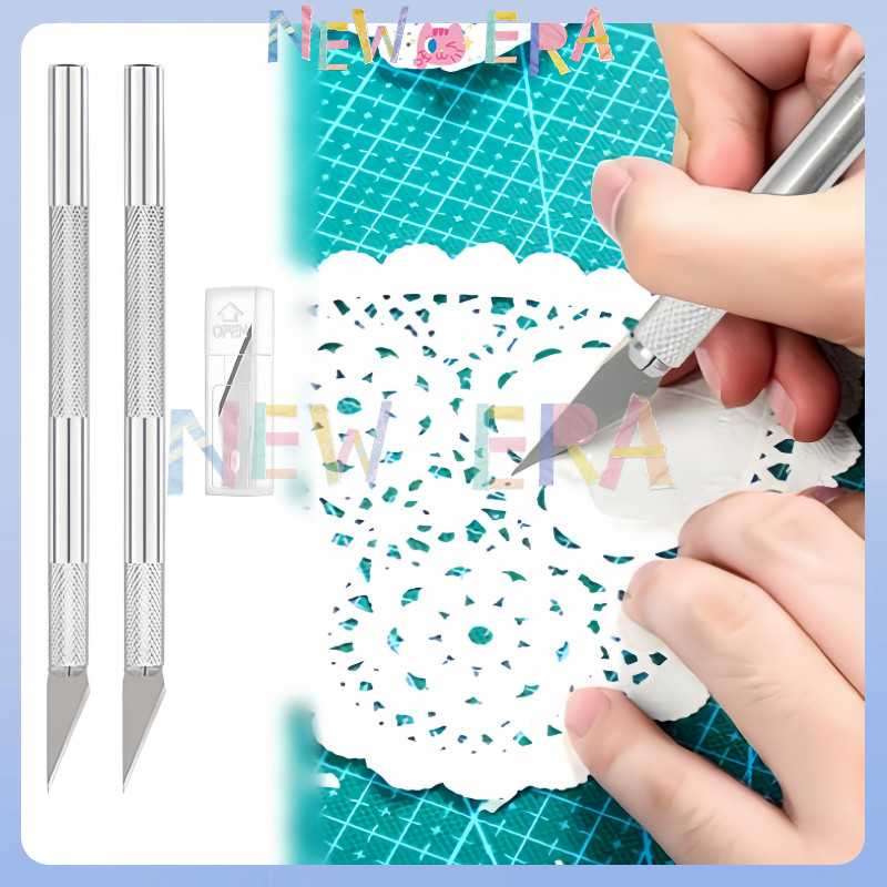

NewEra Pisau Ukir Seni Metal Handle Hobby Craft Knife Pisau Alat Ukir Seni Pisau Bonsai Sayat Ukir Pen Cutter Pisau Utilitas Film Ponsel