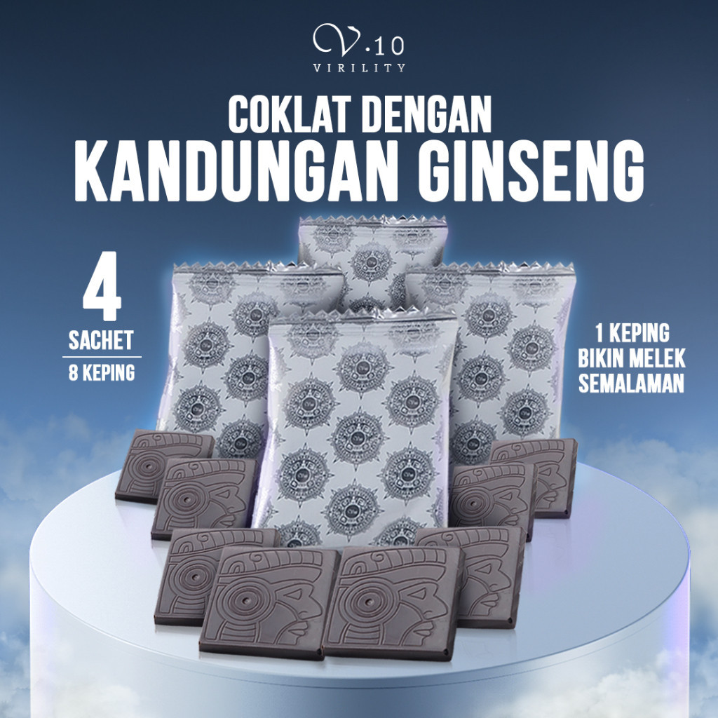 

V10 COKLAT GINSENG 4 sachet - Peningkat Stamina Pria Dewasa
