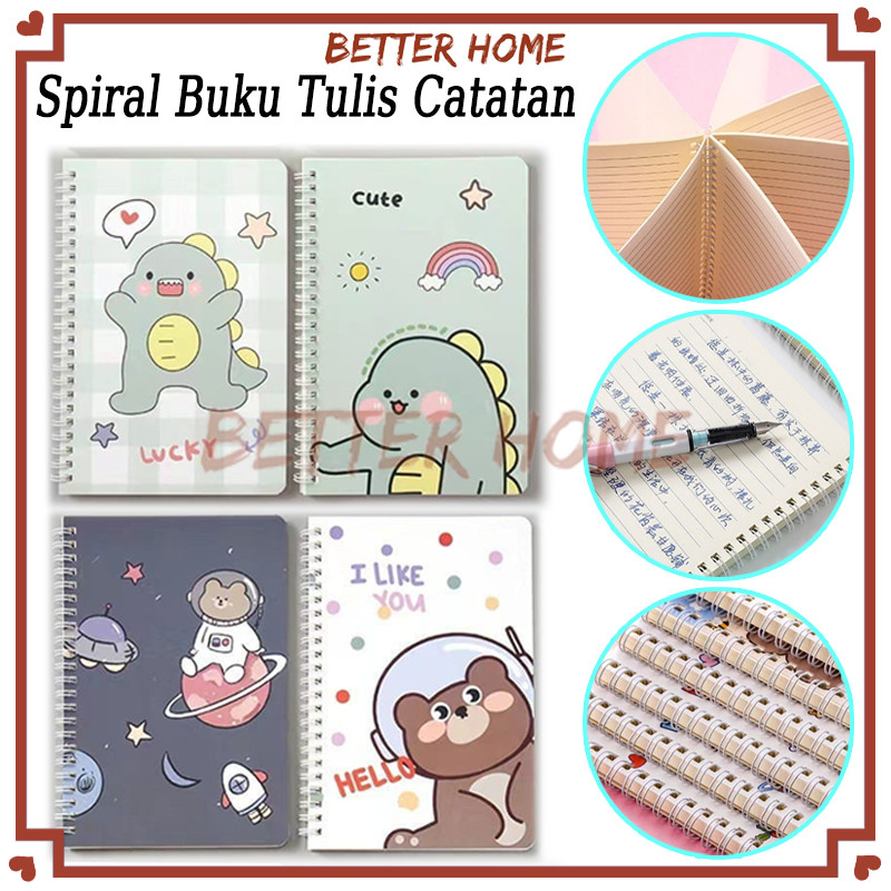 

Spiral Motif Buku Tulis Catatan A5/Notebook Kartun/ A5 Spiral Notebook Aesthetic