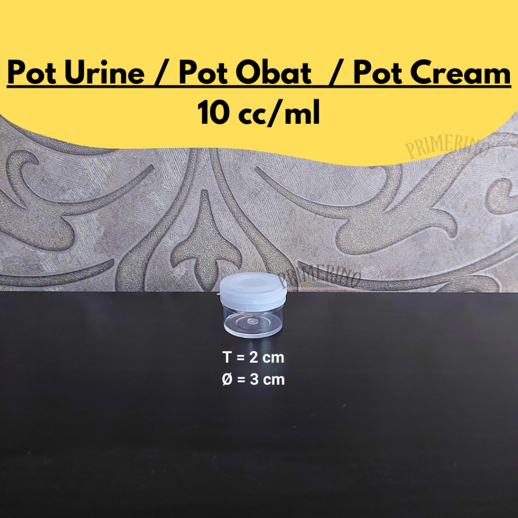 Pot Urine 10 cc-ml / Pot Cream / Container Obat / Botol Plastik / Cup Slime 10cc