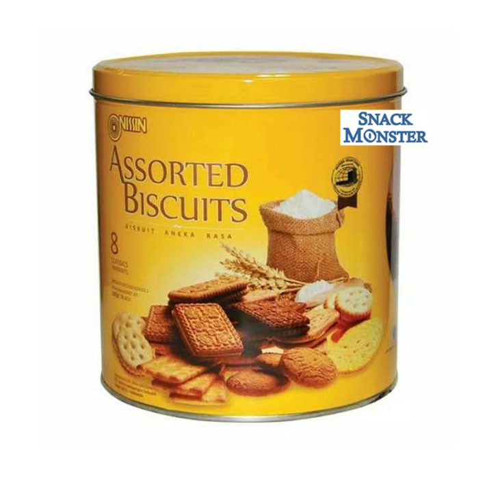 Nissin Assorted Biscuit Yellow Kuning Kaleng - Netto 700 gr