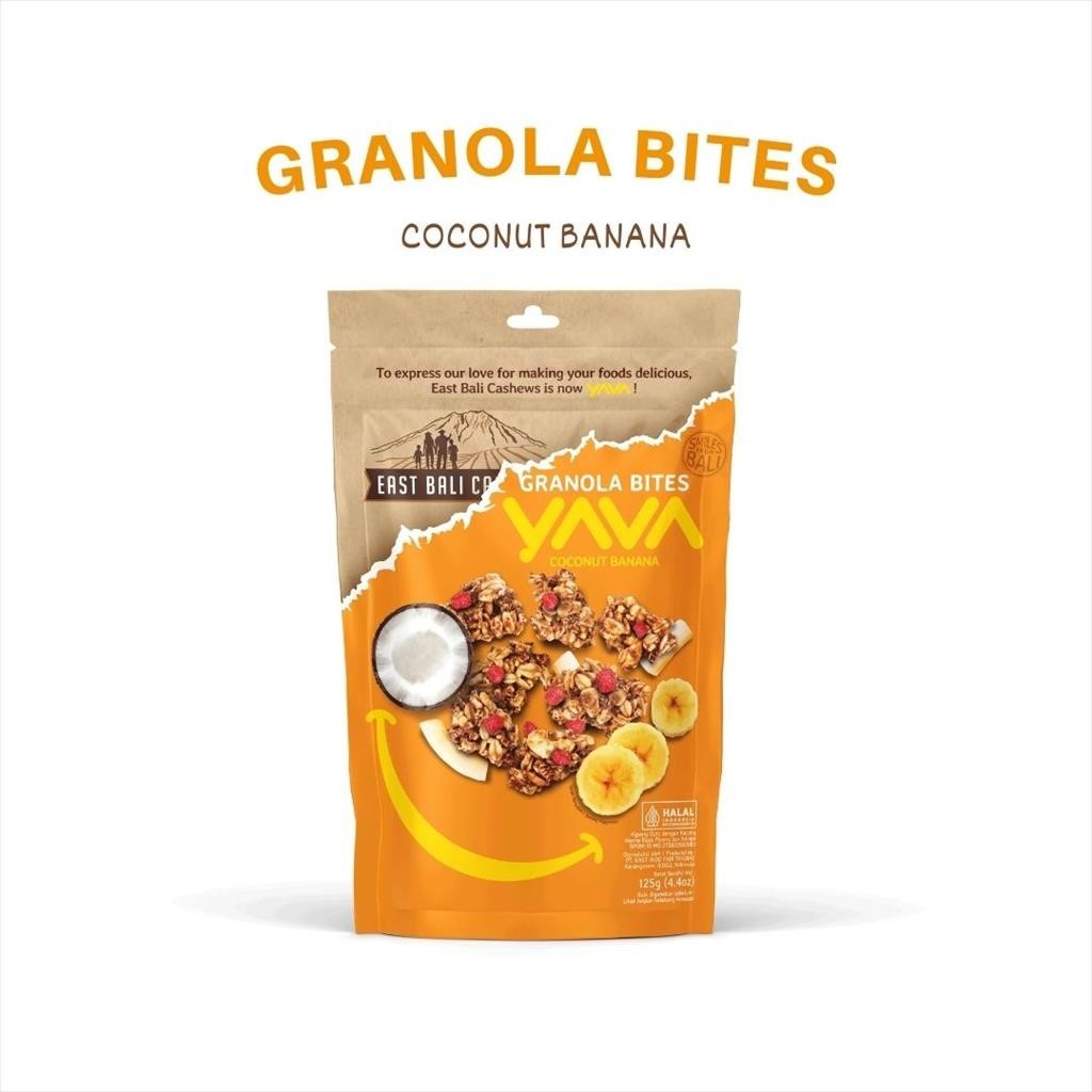 

Granola Bites Coconut Banana 125g - Yava East Bali Cashews