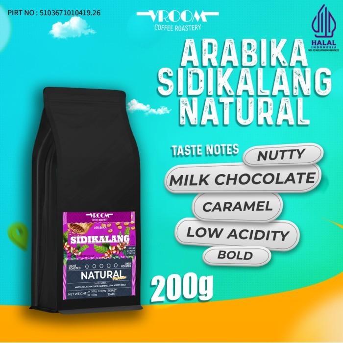 

[Coffee New] Kopi Arabika Sidikalang Natural Sumatra Biji Kopi Matang Bubuk 1kg - 200 gram, Biji Matang