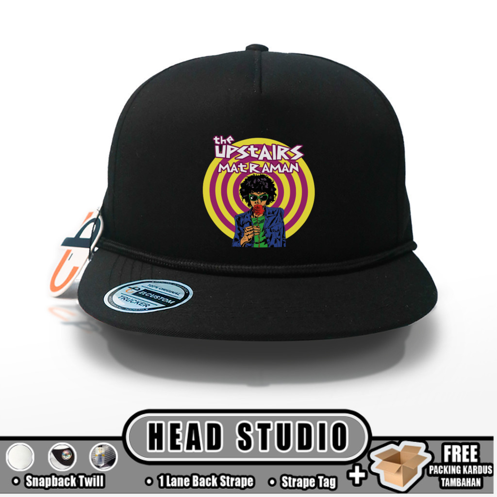 Headstudio - THE UPSTAIRS SNAPBACK CAPS /  Band / Topi Snapback / Topi Twill / Topi Baseball Cowo / 