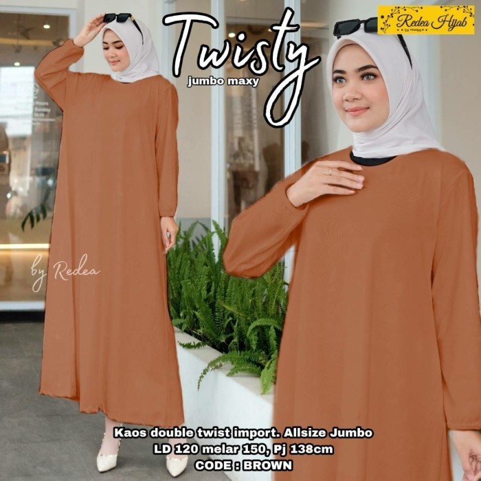 Gamis Abaya Jumbo LD 120-150cm Crinkle Knitt Melar Navy Grey Army - Navy