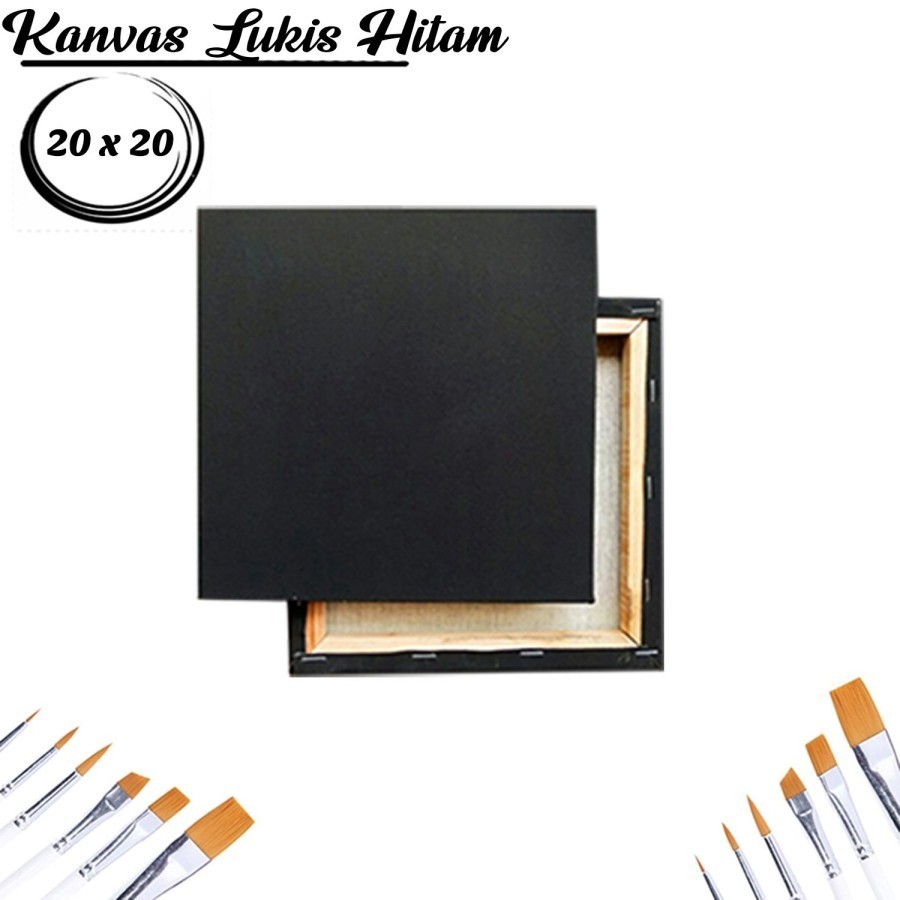 

Kanvas Lukis Hitam 20 X 20 Stretched Canvas LION Medium Texture FREE GESSO