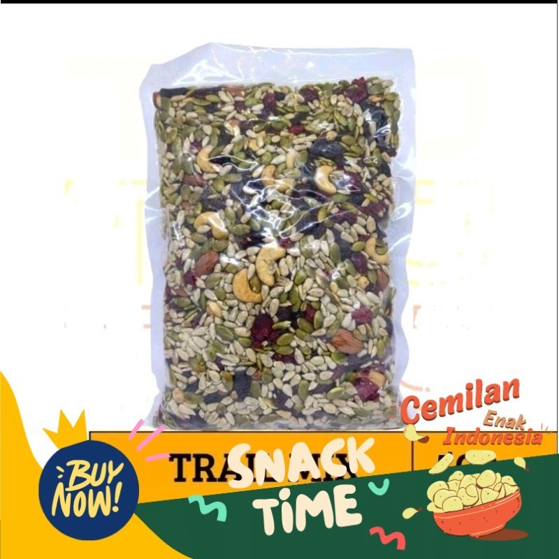 

Special Diskon PPREMIUM TRAIL MIX 500 gr (ALMOND, CHASEW, PUMPKINSEED, SUNFLOWERSEED