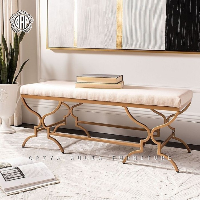 Bangku kaki besi terbaru bench dudukan busa