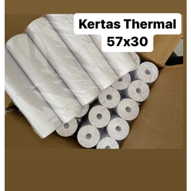 

Kertas Thermal Paper Roll 57x30 Per RollGratis Ongkir & COD