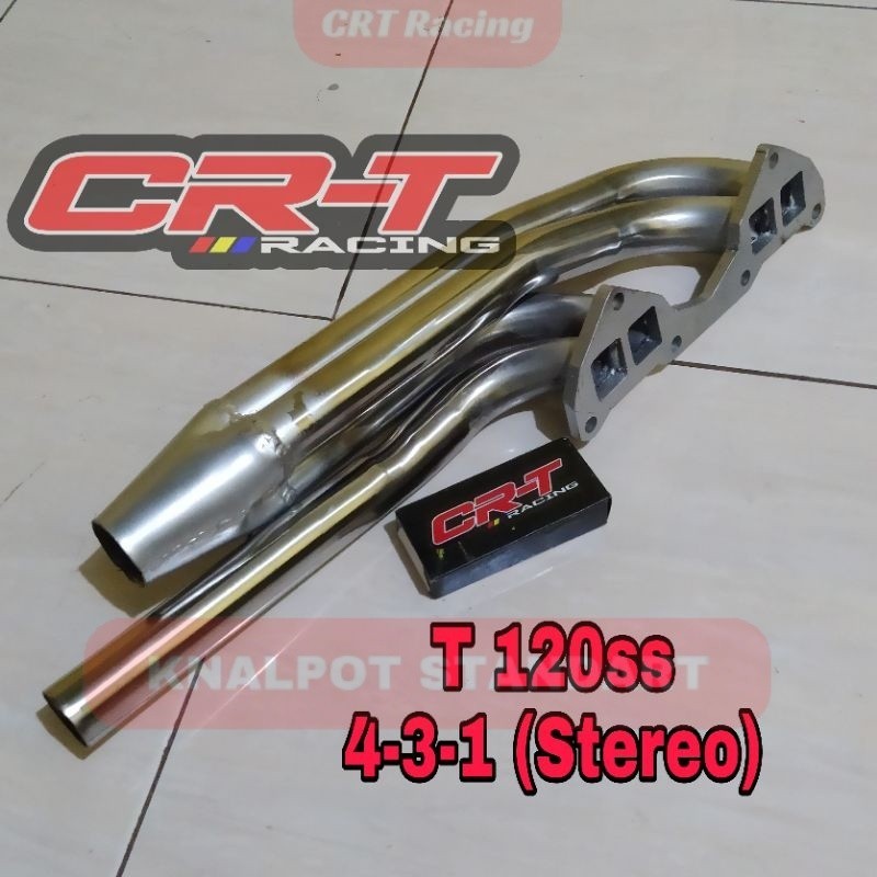 Header knalpot 431 stereo mobil t120ss karbu & injeksi CRT Original