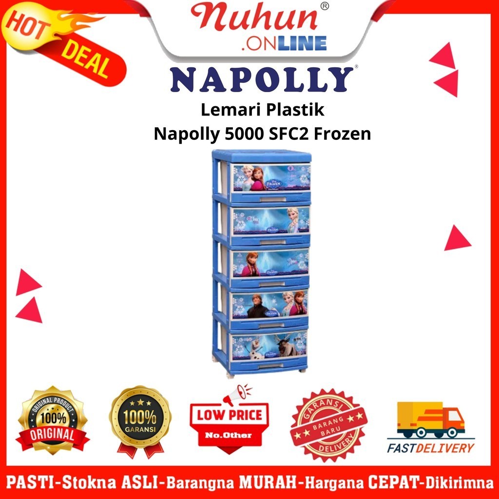 [CIANJUR] Lemari Plastik Napolly SFC2-5000 Frozen Lemari [5 susun]