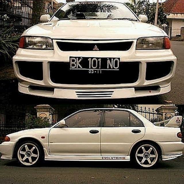 Bumper depan plus lips lancer evo3 evo 3 5000