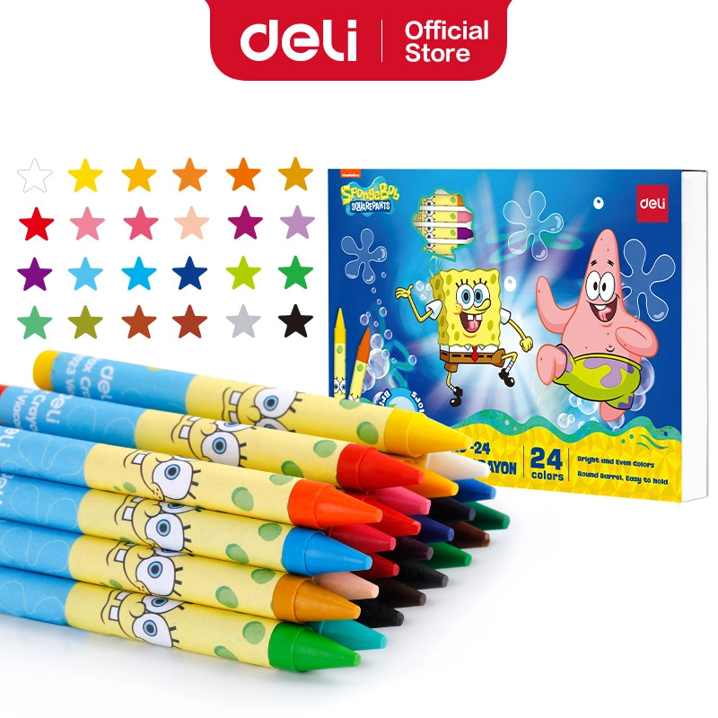 

Wax Crayon / Crayon Deli Spongebob Squarepants 24 Warna EC219-24